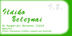 ildiko beleznai business card